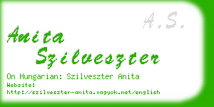 anita szilveszter business card